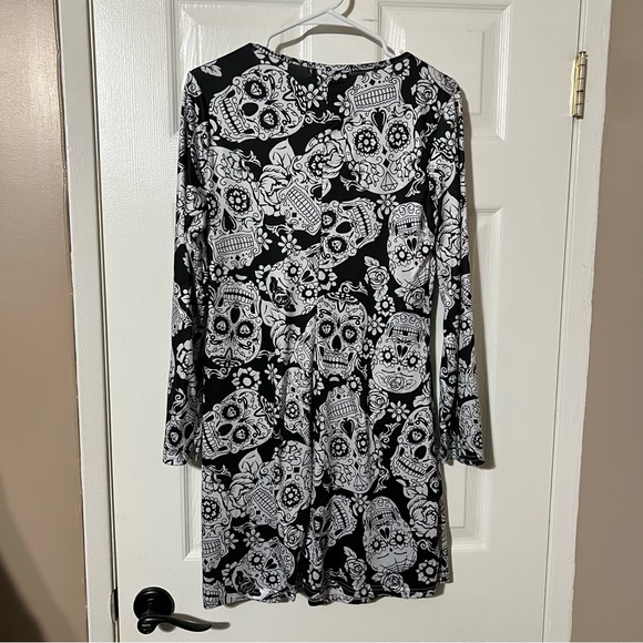 Sugar Skull Print Dress - Picture 2 of 4